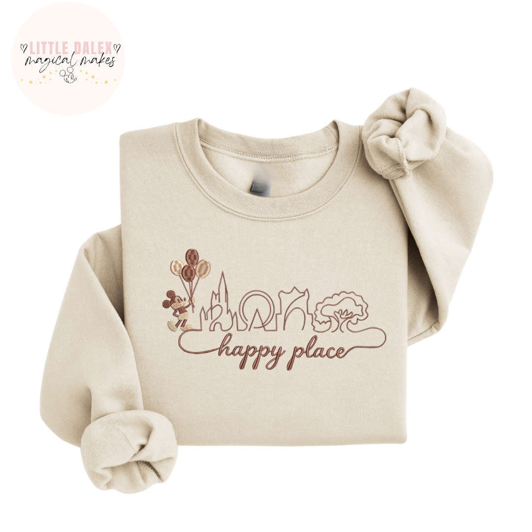 Happy Place Neutral Sweatshirt