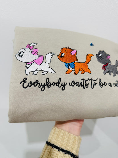 Aristocats Inspired Everyone Wants To Be A Cat - Tshirt
