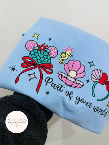 Under The Sea Princess Inspired Ear Design Sweatshirt