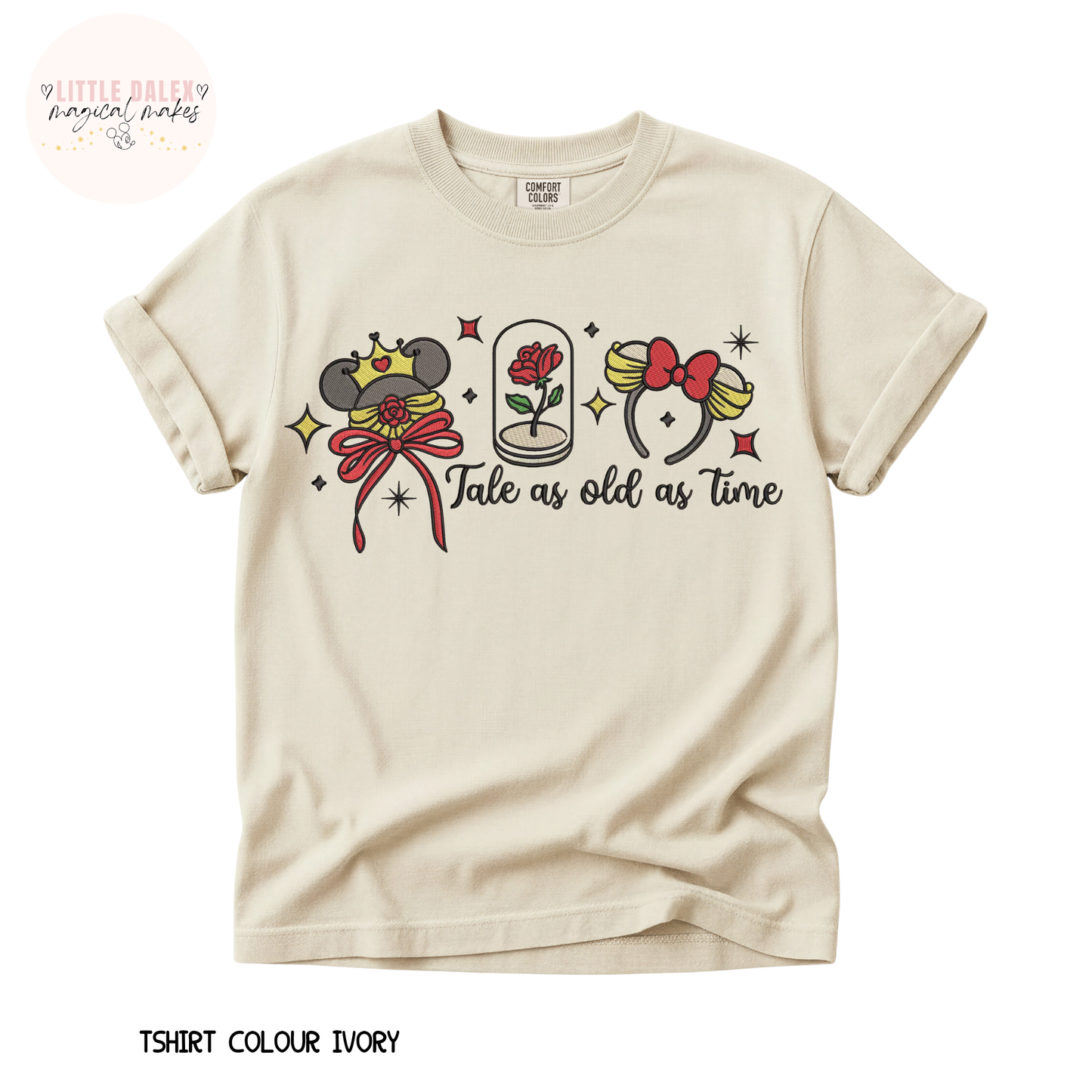 Book Princess Inspired Ear Design T-Shirt
